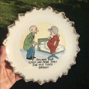 Vintage Funny Bawdy Meme kitchy hanging plate